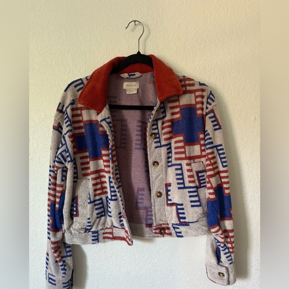 Brixton Trail Terry Crop Trucker Jacket - Picture 2 of 9